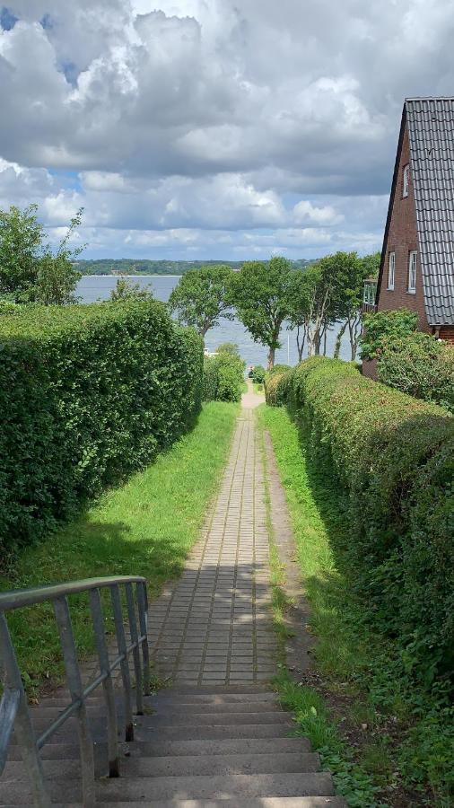 Ferienwohnung In Weisser Villa Am Kliff フレンスブルク エクステリア 写真